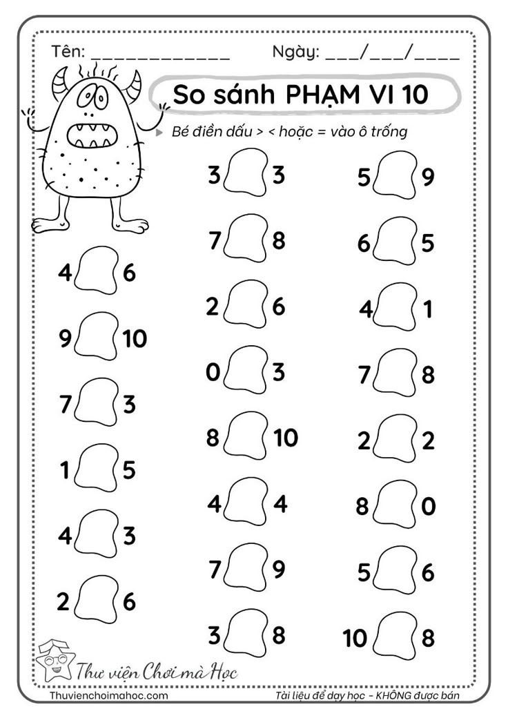 Download Bài Tập Toán Cho Bé 4 Tuổi