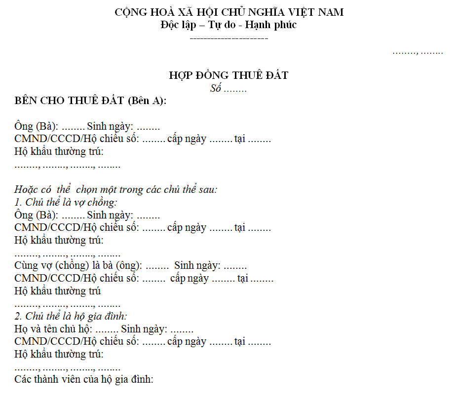 Mẫu Hợp Đồng Thuê Đất: Download File Word Miễn Phí & Hướng Dẫn Gallery 2