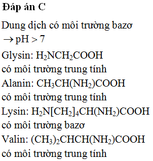 Dung dịch chất nào sau đây có pH lớn hơn 7?