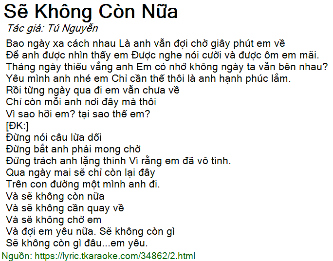 Đừng nói câu lừa dối, đừng bắt anh phải mong chờ