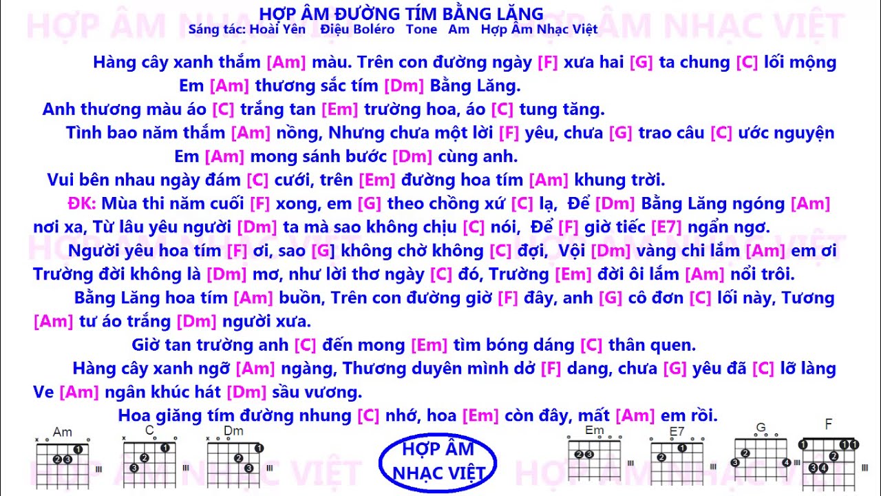 Đường Tím Bằng Lăng Lời Bài Hát Gallery 2