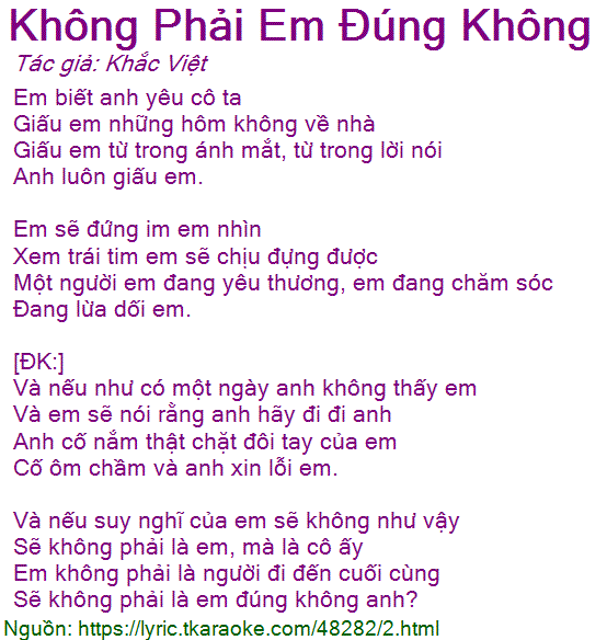Em Biết Anh Yêu Cô Ta