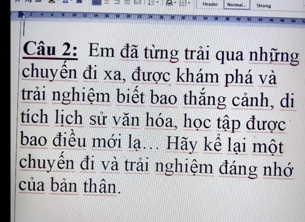 Em Đã Từng Trải Qua Những Chuyến Đi Xa