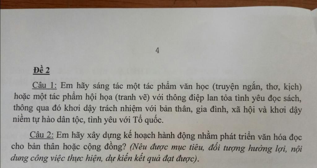 Em Hãy Sáng Tác Một Tác Phẩm Văn Học