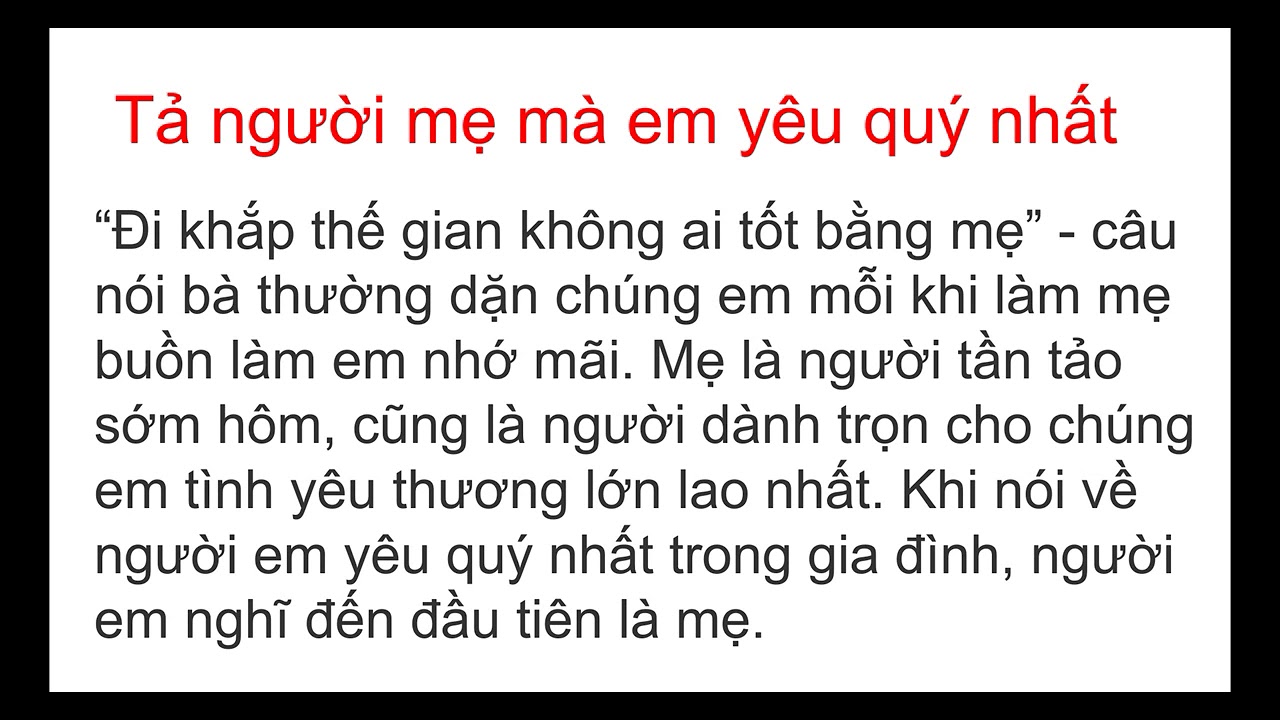 Người bà yêu quý của em