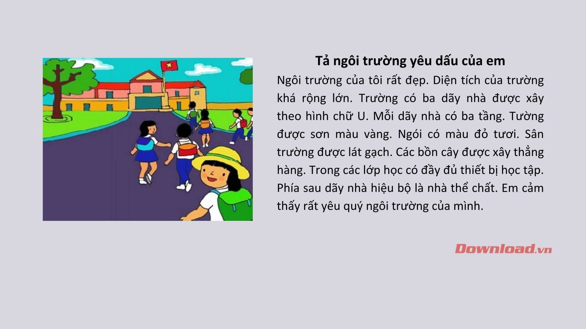 Tả ngôi trường của em