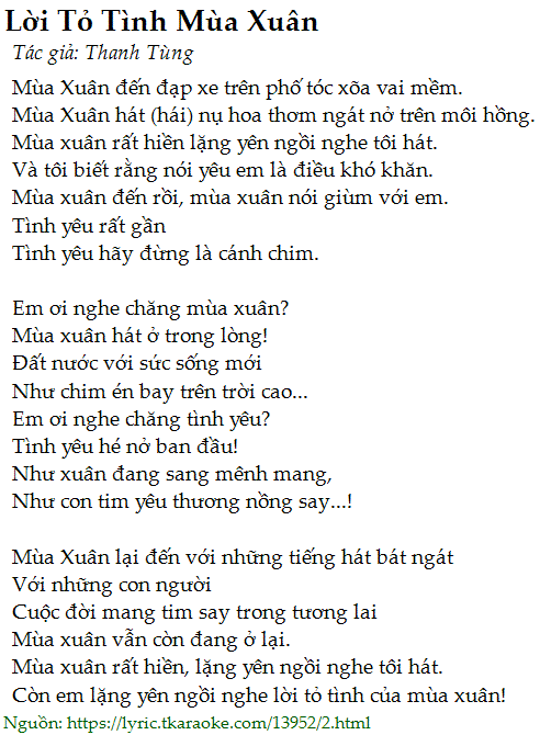 Em ơi nghe chăng mùa xuân