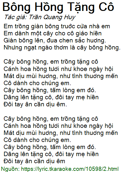 Em trồng giàn bông trước cửa nhà em