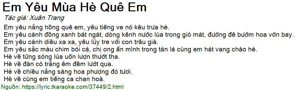 Em Yêu Nắng Hồng Quê Em