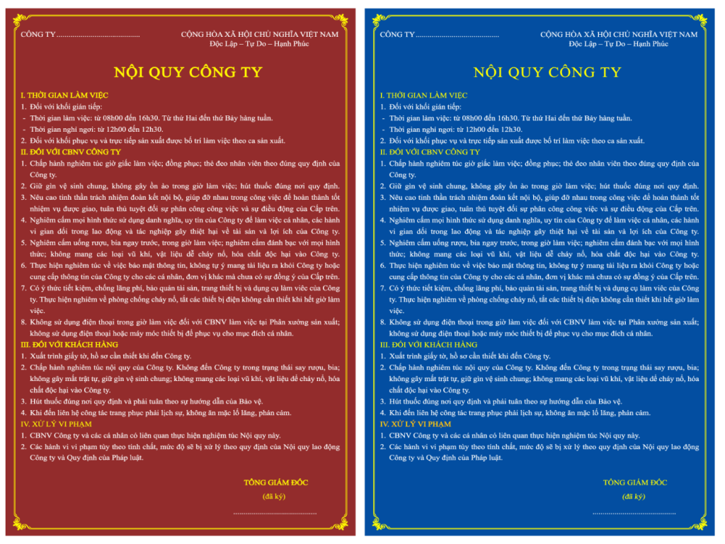 File Word Nội Quy Công Ty