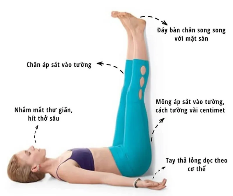 Gác chân lên tường có thon chân không?