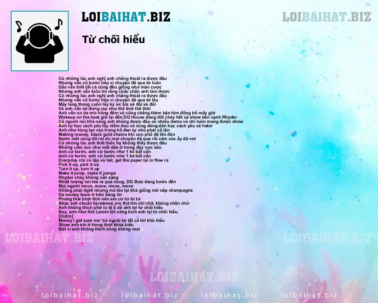 Tù Chòi Hiểu Lyric Gallery 1
