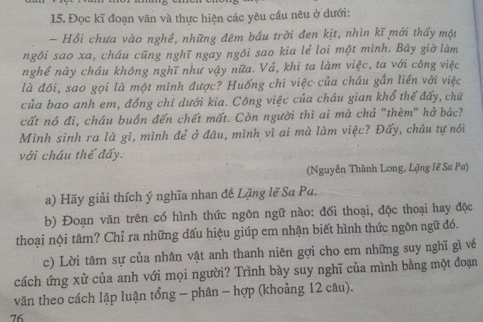 Giải thích ý nghĩa nhan đề Lặng lẽ Sa Pa