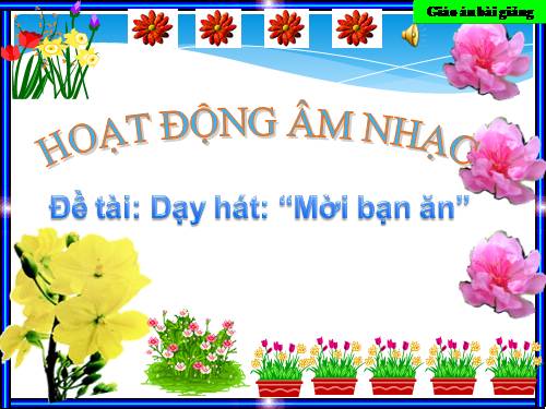 Giáo án mời bạn ăn