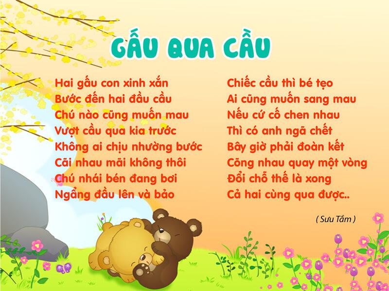Giáo án thơ Gấu qua cầu