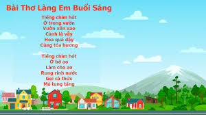 Giáo án Thơ "Làng Em Buổi Sáng"