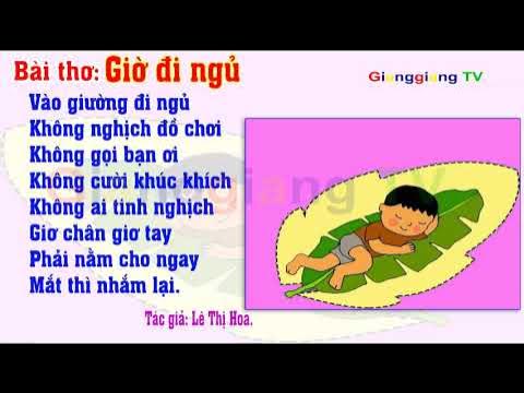 Giờ đi ngủ bài thơ