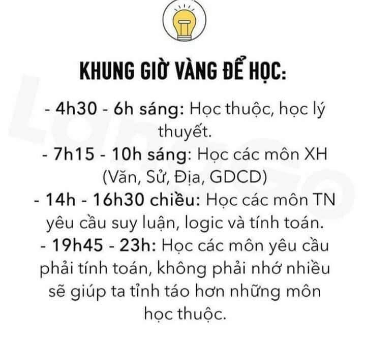 Giờ Học Bài Hiệu Quả