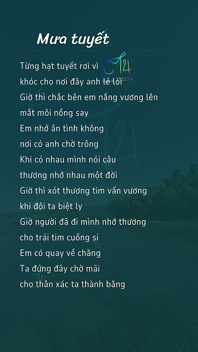 Giờ Thì Xót Thương Vấn Vương Khi Đôi Ta Biệt Ly
