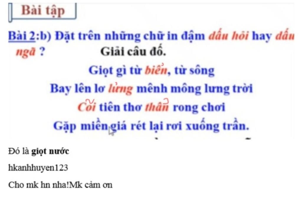 Giọt gì từ biển từ sông?