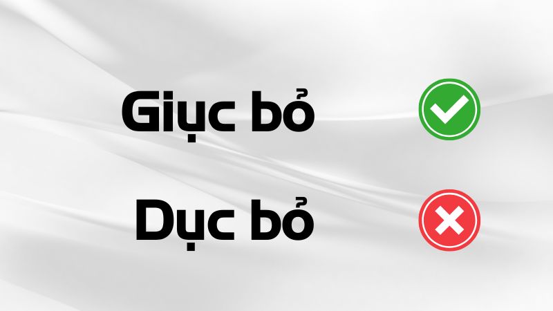 Giục bỏ hay dục bỏ?