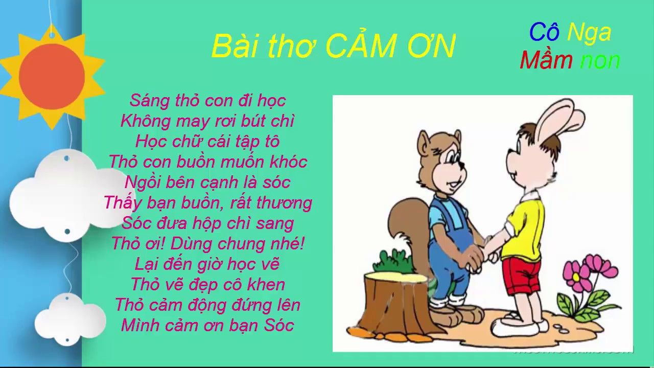 Bài Thơ Cho Trẻ Mầm Non 5 Tuổi Hay Và Ý Nghĩa Gallery 2