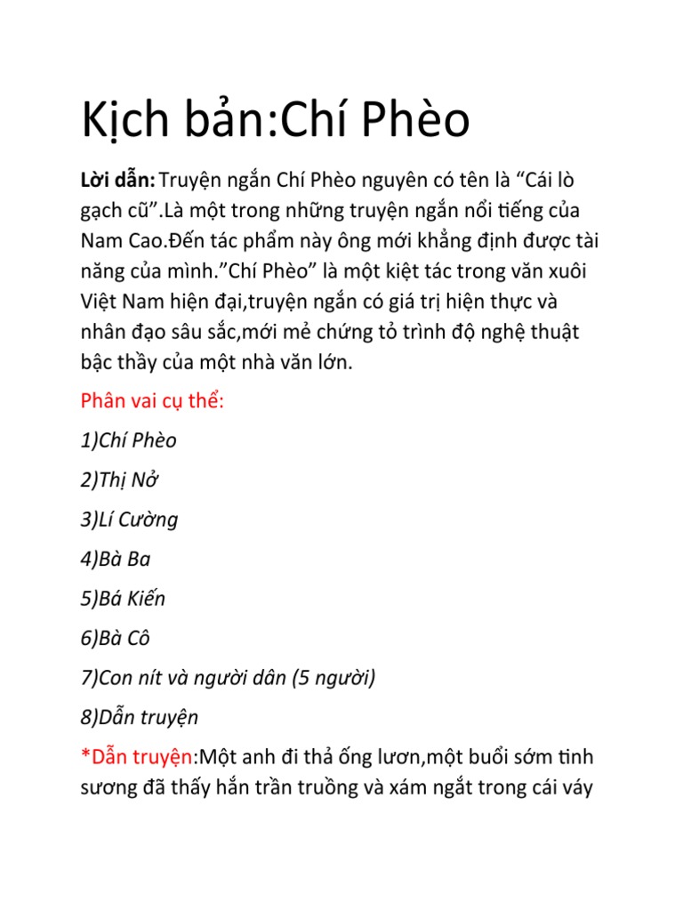 Kịch bản Chí Phèo lớp 11: Phân tích và dàn dựng Gallery 2