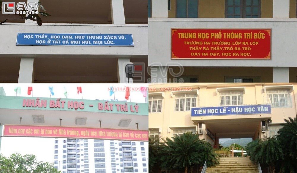 Khẩu hiệu phòng truyền thống nhà trường Gallery 2