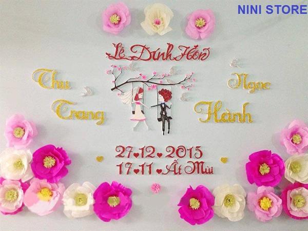 Bộ chữ dán tường đám cưới: Tạo không gian lãng mạn và ấn tượng cho ngày trọng đại Gallery 2