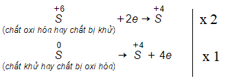 H2SO4 đặc + S