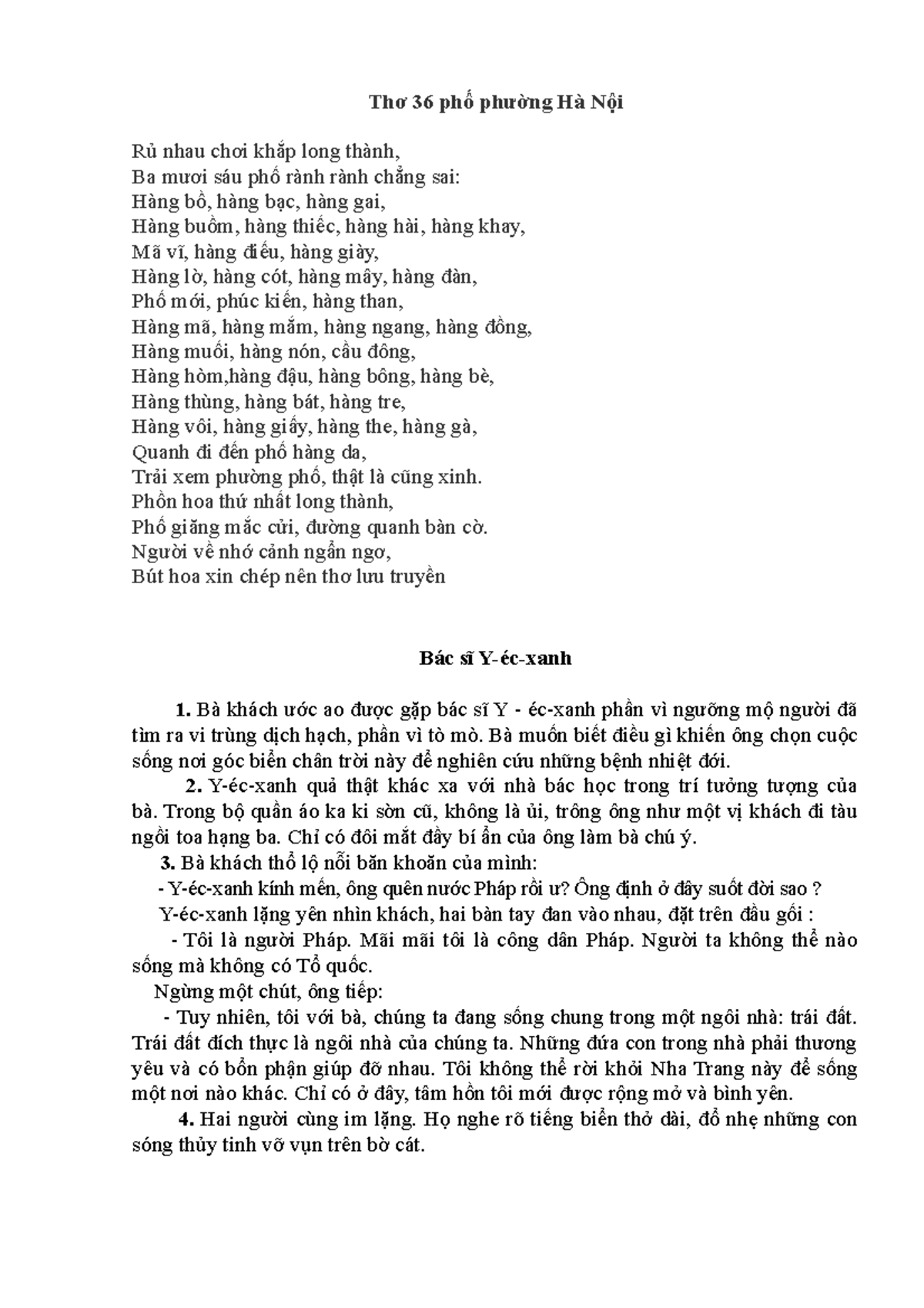 Hà Nội 36 Phố Phường Thơ