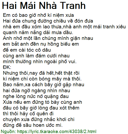 Hai Mái Nhà Tranh