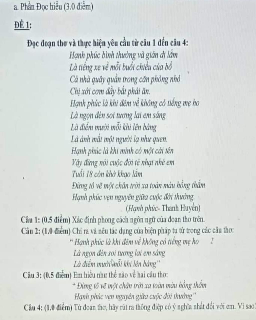 Hạnh phúc bình thường và giản dị lắm