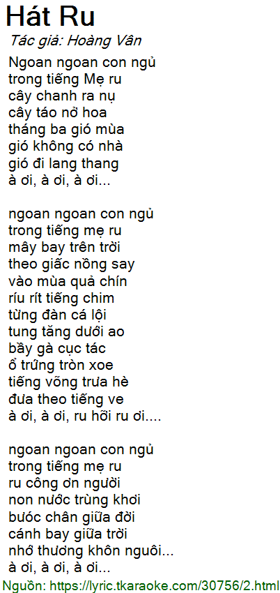 Hát Ru À Ơi