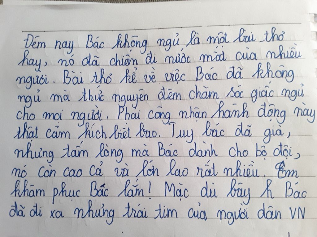 Cảm nghĩ của em về Bác Hồ