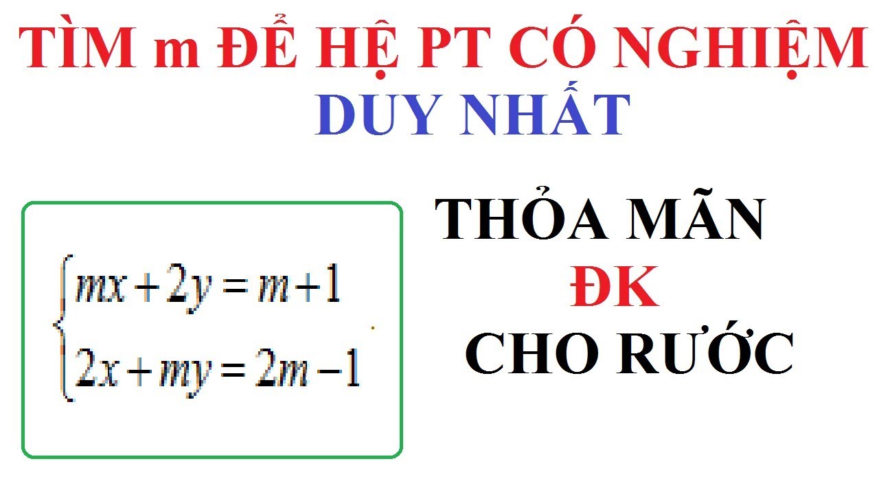 Hệ phương trình có nghiệm duy nhất khi nào? Gallery 1