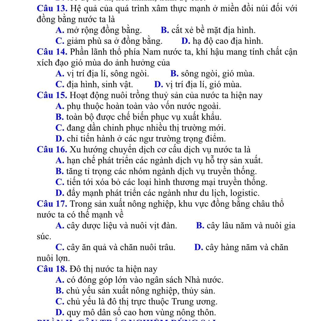 Hệ quả của quá trình xâm thực mạnh ở miền đồi núi đối với sông ngòi nước ta