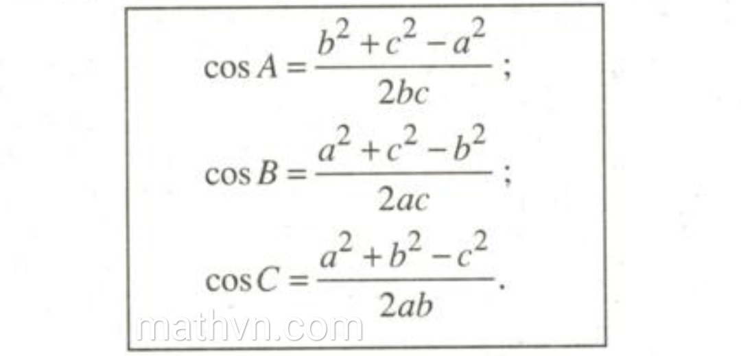Hệ Quả Định Lý Cosin