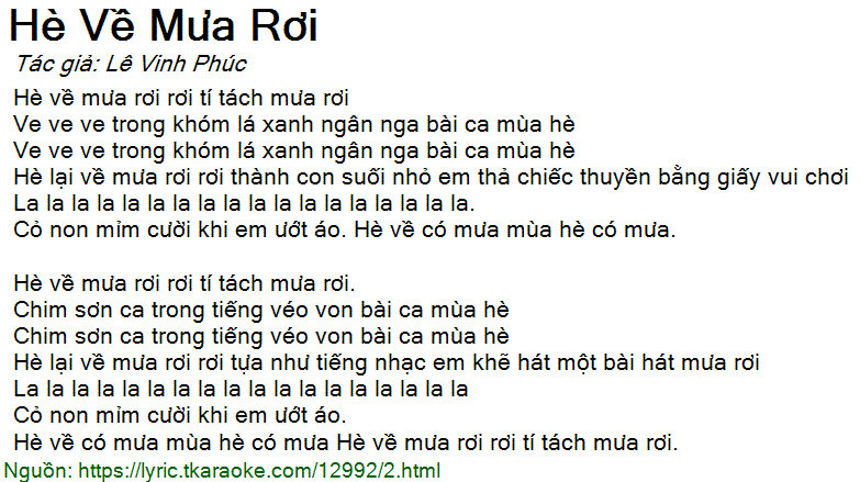 Hè về mưa rơi