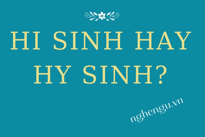Hi sinh hay hy sinh là đúng?