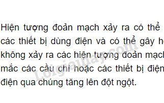 Hiện tượng đoản mạch là gì lớp 11?