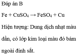 Phản ứng Fe + CuSO4: Hiện tượng, Phương trình và Giải thích