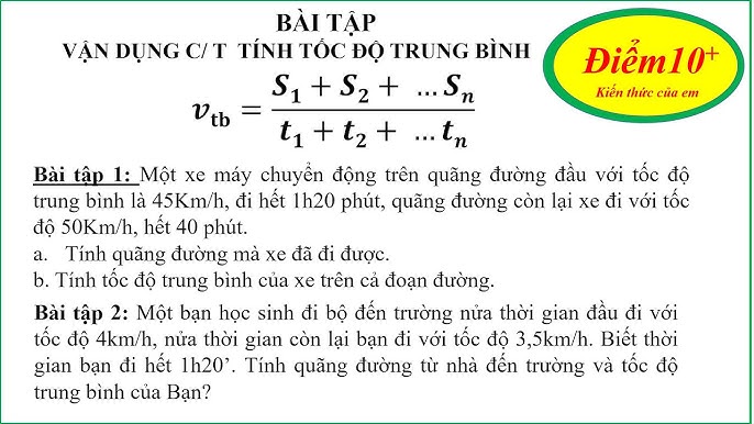 Công thức Tốc Độ Trung Bình Gallery 1