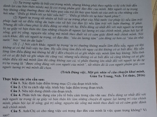 Tự Trọng Nghĩa Là Biết Coi Trọng Mình Gallery 1