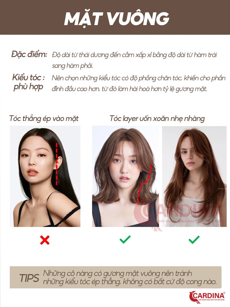 Kiểu Tóc Nào Phù Hợp Với Khuôn Mặt Vuông Cho Nữ? Gallery 1