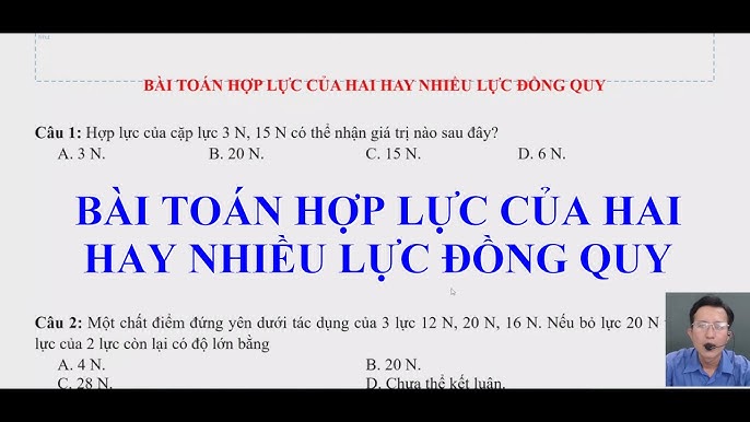 Tính giá trị của hợp lực của hai lực đồng quy theo định lý hàm số nào sau đây? Gallery 1