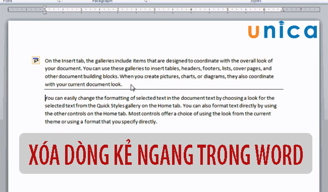 Cách bỏ dấu gạch cuối trang trong Word Gallery 1