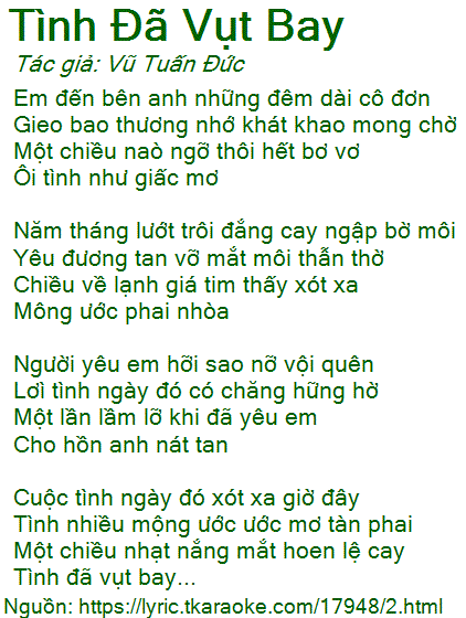 Tình Đã Vụt Bay Gallery 1