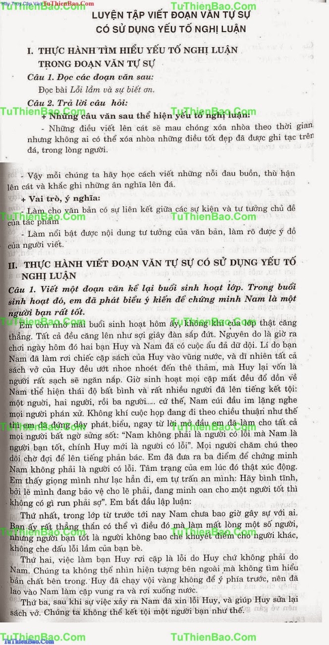 Thực hành viết đoạn văn tự sự có sử dụng yếu tố nghị luận Gallery 1