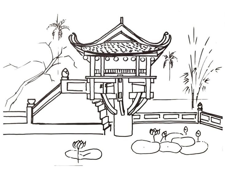 Hình Vẽ Chùa Một Cột Gallery 2